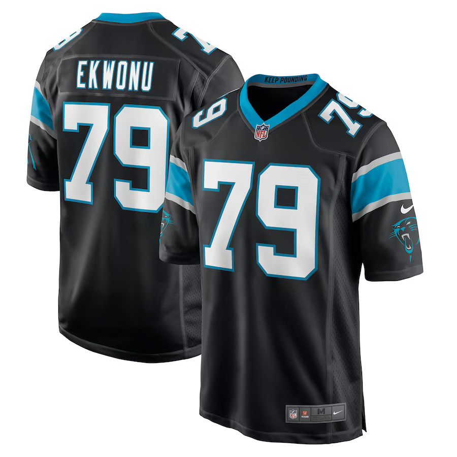 Men Carolina Panthers #79 Ikem Ekwonu Nike Black Player Game NFL Jersey->carolina panthers->NFL Jersey